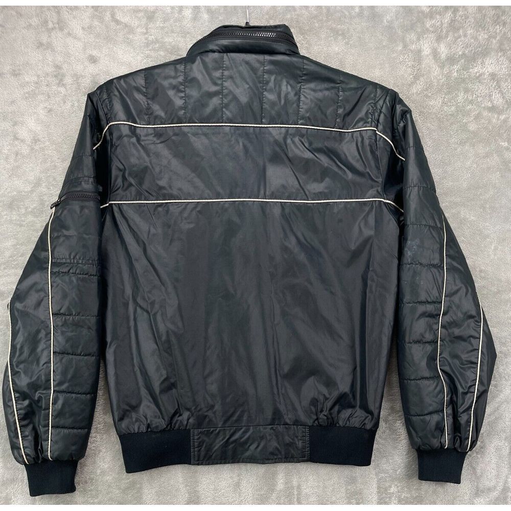 VTG Swingster Men's‎ TranSouth 500 Jacket Size M Black Built-in Hood Lined - Picture 8 of 11